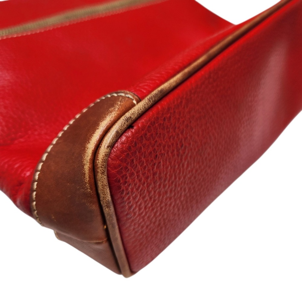 DOONEY & BOURKE Pebble Grain Leather Handbag Purse Shoulder Bag Red Wine Burgund - Picture 7 of 16